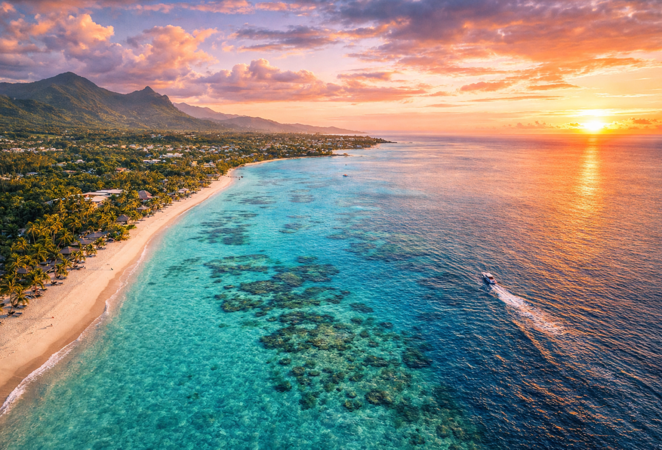 West Coast Mauritius Dolphins Beaches Sunsets Wonderful Holidays